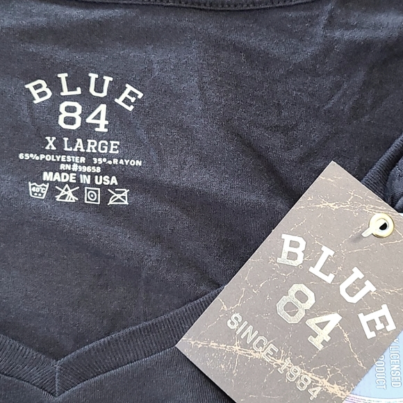 NEW Women's Syracuse Orange Tshirt short Slve Hi Low Navy Silver Blue 84 USA Med - Picture 7 of 8